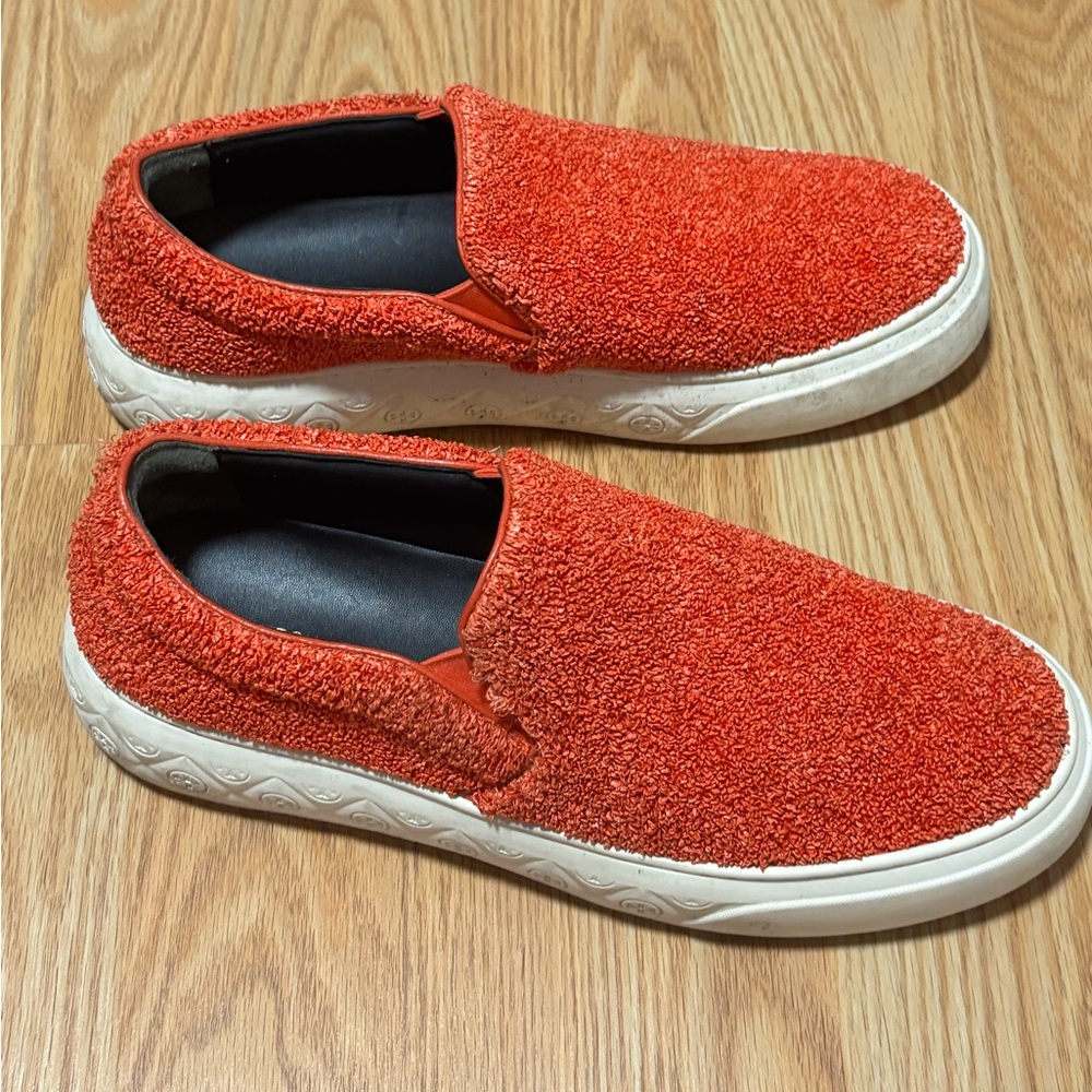 TORY BURCH LADYBUG SLIP-ON SNEAKER 🐞 SIZE 10 EUC PIPER RED - Picture 5 of 13